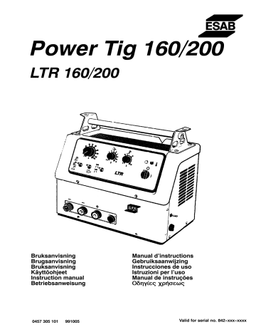 LTR 200 | ESAB LTR 160 Manuel utilisateur | Fixfr