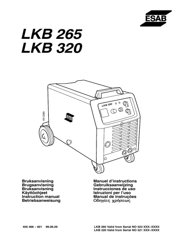 LKB 265 | ESAB LKB 320 Manuel utilisateur | Fixfr