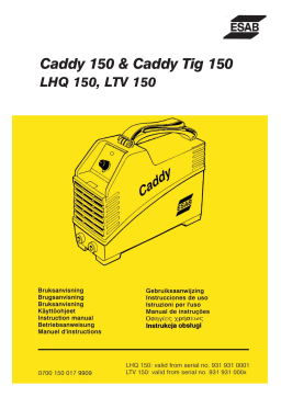 ESAB LTV 150 Manuel utilisateur