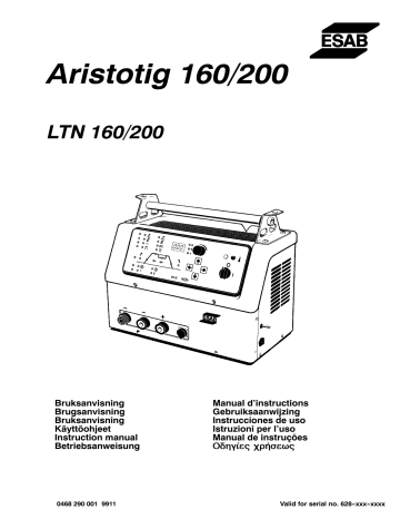 LTN 160 | ESAB LTN 200 Manuel utilisateur | Fixfr