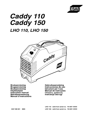 LHO 110 | ESAB LHO 150 Manuel utilisateur | Fixfr