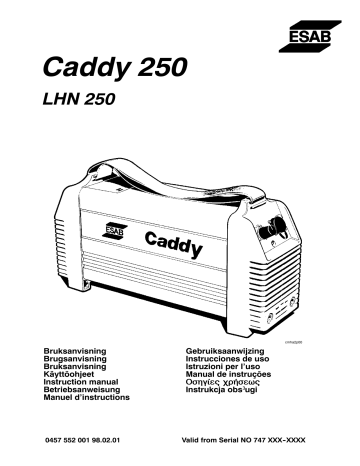 ESAB Caddy 250 Manuel utilisateur | Fixfr