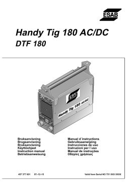 ESAB DTF 180 Manuel utilisateur