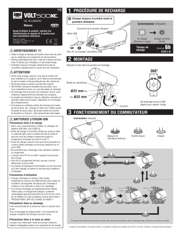 Cateye Volt500XC [HL-EL080RC] Headlight Manuel utilisateur | Fixfr
