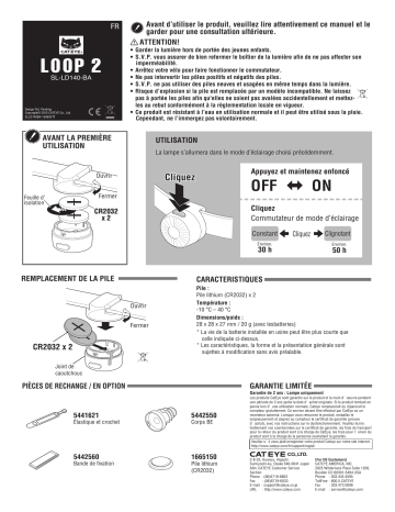 Cateye Loop 2 [SL-LD140-R-BA] Safety light Manuel utilisateur | Fixfr