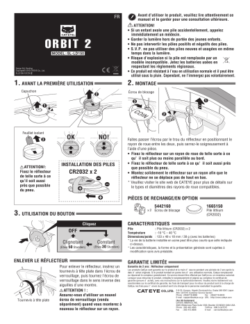 Cateye Orbit 2 [SL-LD150] Safety light Manuel utilisateur | Fixfr