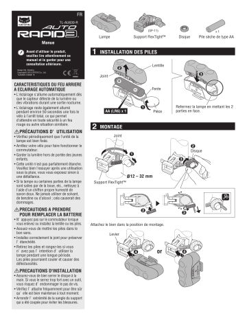 Cateye Rapid 3 Auto [TL-AU630-R] Safety light Manuel utilisateur | Fixfr