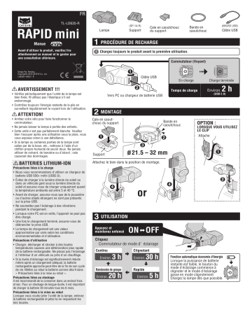 Cateye Rapid mini [TL-LD635-R] Safety light Manuel utilisateur | Fixfr