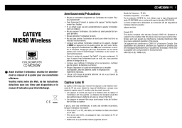 Cateye Micro Wireless [CC-MC200W] Computer Manuel utilisateur