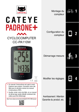 Cateye Padrone%2b [CC-PA110W] Computer Manuel utilisateur