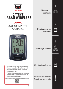 Cateye Urban Wireless [CC-VT240W] Computer Manuel utilisateur