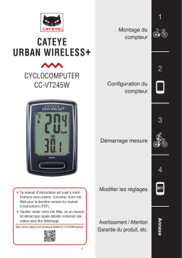 Cateye Urban Wireless%2b [CC-VT245W] Computer Manuel utilisateur