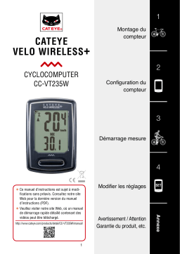 Cateye Velo Wireless%2b [CC-VT235W] Computer Manuel utilisateur