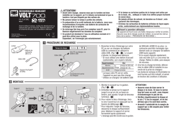 Cateye Volt700 [HL-EL470RC] Headlight Manuel utilisateur | Fixfr