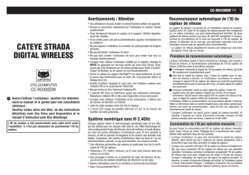 Cateye Strada Digital Wireless [CC-RD430DW] Computer Manuel utilisateur | Fixfr