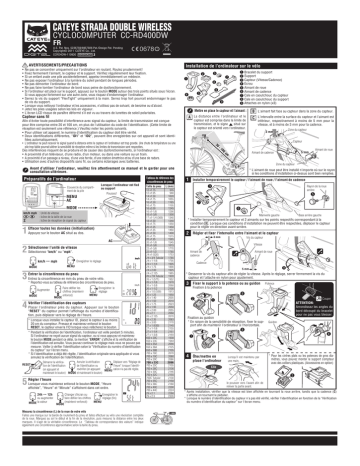 Cateye Strada Double Wireless [CC-RD400DW] Computer Manuel utilisateur | Fixfr