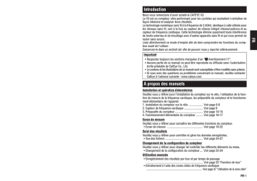 Cateye V3 [CC-TR300TW] Computer Manuel utilisateur | Fixfr