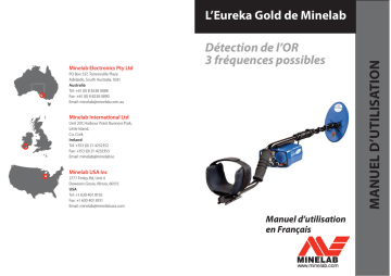 Minelab Eureka Gold Manuel utilisateur | Fixfr