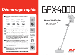 Minelab GPX-4000 Manuel utilisateur
