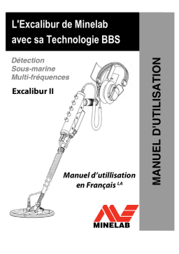 Minelab Excalibur 800 Manuel utilisateur