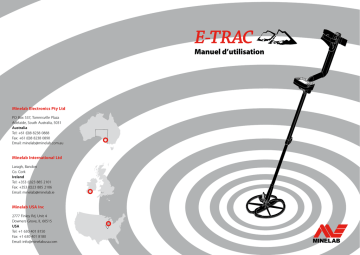 Minelab E-Trac Manuel utilisateur | Fixfr