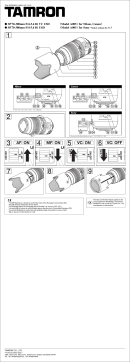 Tamron A005 SP 70-300mm F/4-5.6 Di VC USD Manuel utilisateur