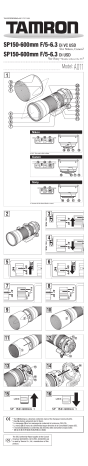 Tamron A011 SP 150-600mm F/5-6.3 Di VC USD Manuel utilisateur | Fixfr