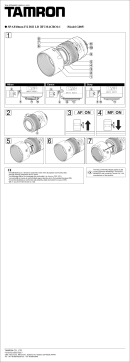 Tamron G005 SP AF60mm F/2 Di II LD [IF] MACRO 1:1 Manuel utilisateur