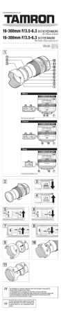 Tamron B016 16-300mm F/3.5-6.3 Di II VC PZD MACRO Manuel utilisateur | Fixfr
