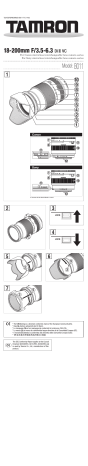 Tamron B011 18-200mm F/3.5-6.3 Di III VC Manuel utilisateur | Fixfr