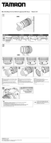 Tamron A18 AF18-250mm F/3.5-6.3 Di II LD Aspherical [IF] MACRO Manuel utilisateur | Fixfr