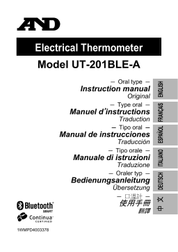 AND UT-201 BLE-A Manuel utilisateur