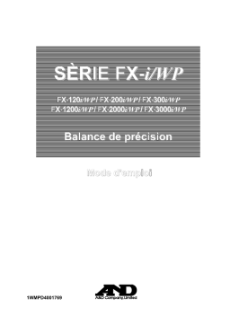 AND FX-iWP Series Manuel utilisateur