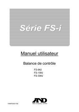 AND FS-i Series Manuel utilisateur