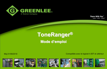 Greenlee Tone Ranger Operation (French) Manuel utilisateur | Fixfr