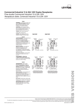 Leviton 5262-SG 15 Amp Manuel utilisateur