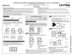 Leviton DSL06-1LZ Decora® Rocker Slide Manuel utilisateur