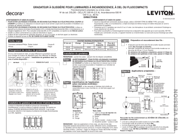 Leviton DSL06-1LZ Decora® Rocker Slide Manuel utilisateur | Fixfr