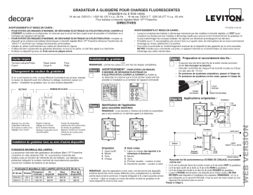 Leviton DSX12-70Z Decora® Rocker Slide Manuel utilisateur | Fixfr