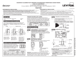 Leviton DSM10-1LZ Decora® Rocker Slide Manuel utilisateur