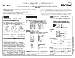 Leviton DS710-10Z Decora® Rocker Slide Manuel utilisateur