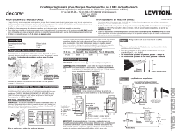 Leviton IPL06-10Z IllumaTech® Slide Dimmer Manuel utilisateur