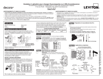Leviton IPL06-10Z IllumaTech® Slide Dimmer Manuel utilisateur | Fixfr