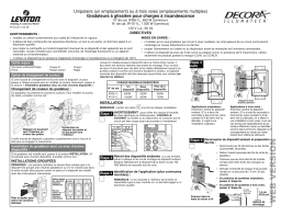 Leviton IPI06-1LZ IllumaTech® Slide Dimmer Manuel utilisateur