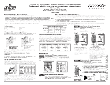 Leviton IPM06-1LZ IllumaTech® Slide Dimmer Manuel utilisateur | Fixfr