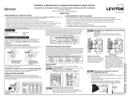 Leviton IPE04-1LZ IllumaTech® Slide Dimmer Manuel utilisateur