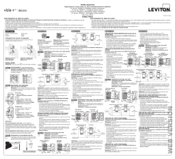 Leviton VP0SR-1LZ Vizia  ® Manuel utilisateur