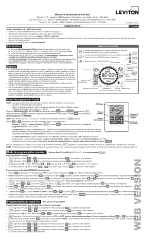 Leviton LT112-10W Indoor Plug-In Timer Manuel utilisateur | Fixfr