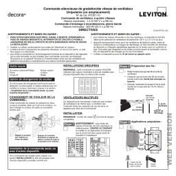 Leviton RTD01-10W IllumaTech Rotary Fan Speed Control Manuel utilisateur