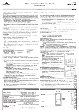 Leviton WSWDR-H9W Occupancy Sensors 902 MHz Manuel utilisateur